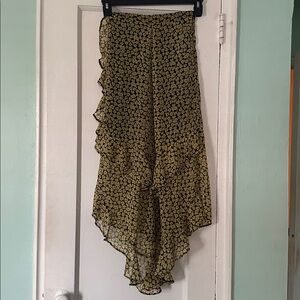ASOS Black and Yellow Floral Maxi Skirt